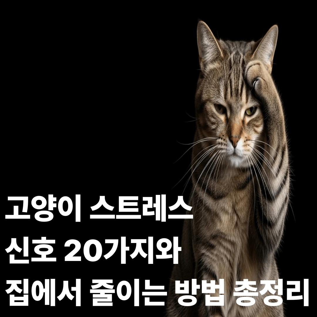 고양이 스트레스 신호 20가지와 집에서 줄이는 방법 총정리