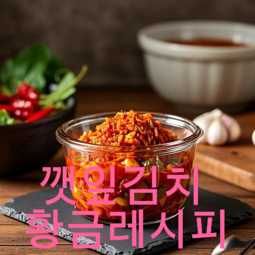 깻잎김치 황금레시피: 밥도둑 깻잎김치 맛있게 담그는 비법!