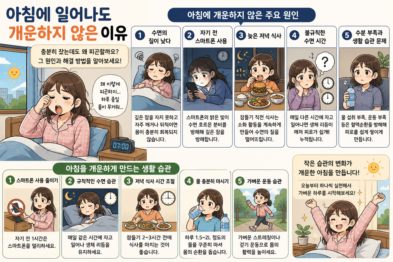 아침에 일어나도 개운하지 않은 이유