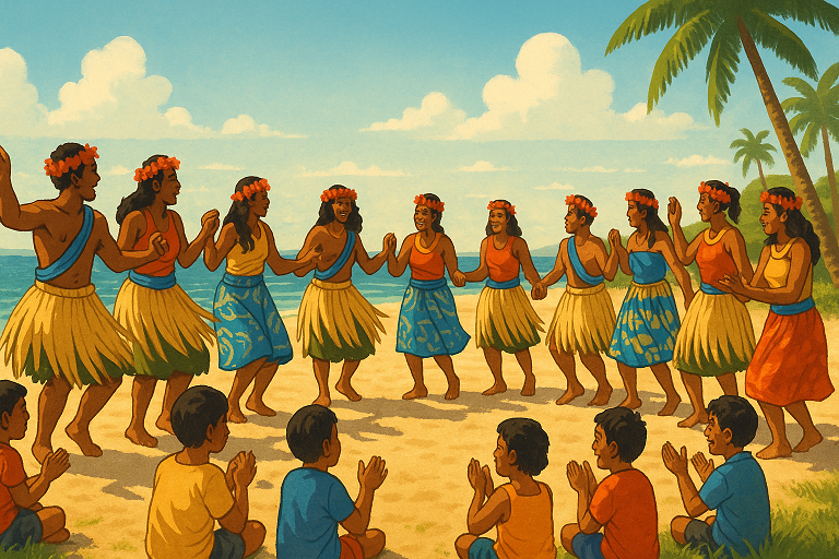 해수면 위에 춤추는 주권, 투발루의 독립기념 민속춤 축제의 자긍심