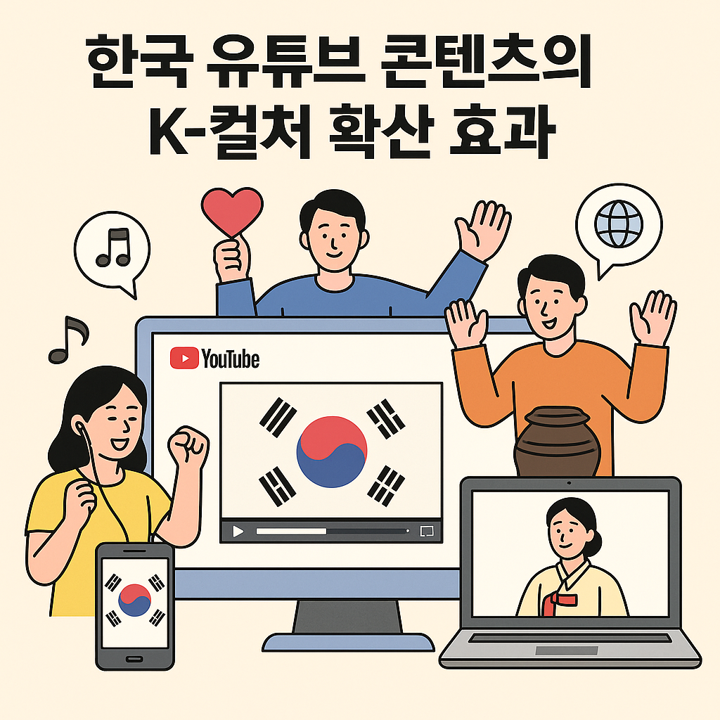 한국 유투브 콘텐츠 확산의 영향과 파급력 관련 사진