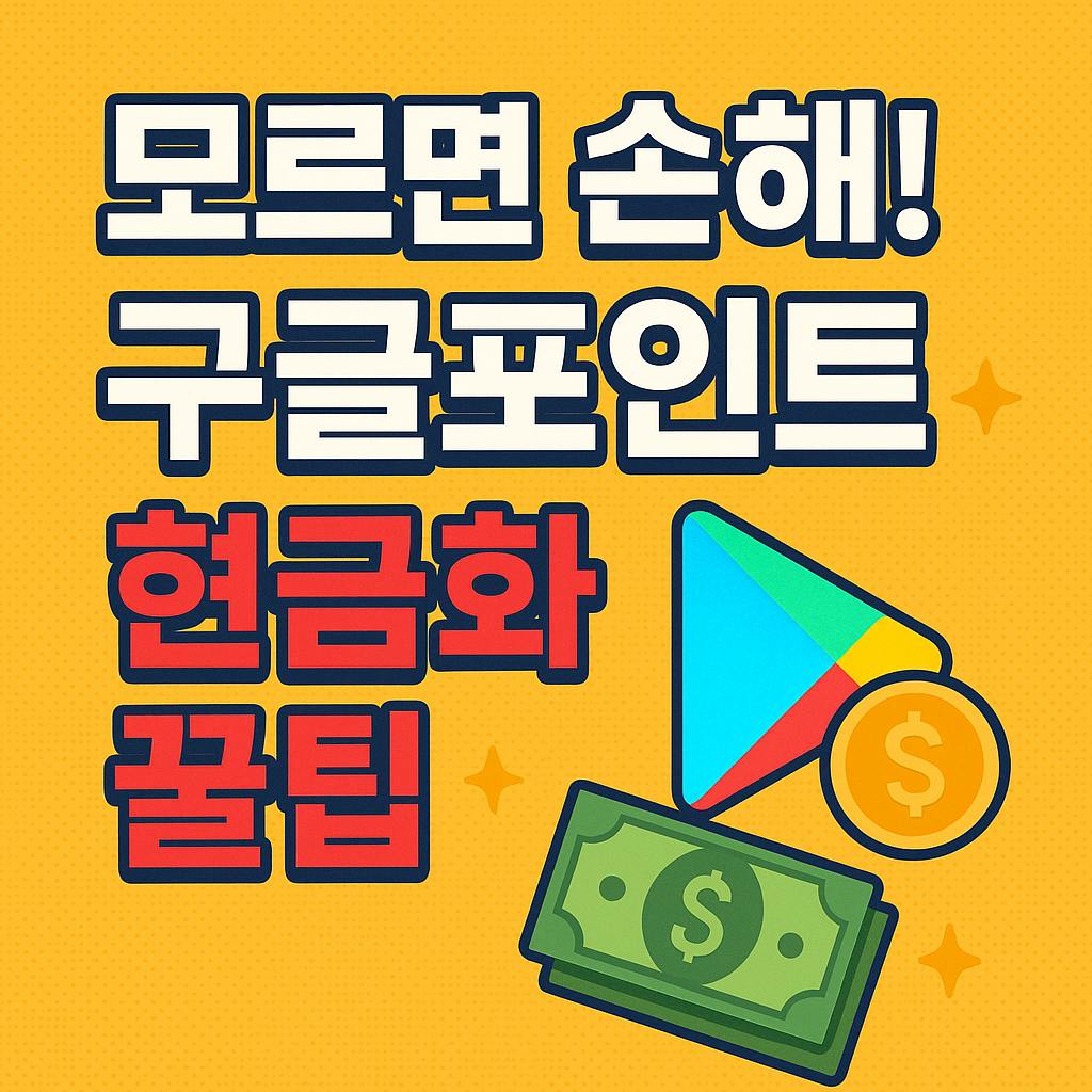 구글플레이 포인트 사용법과 현금화 꿀팁 총정리