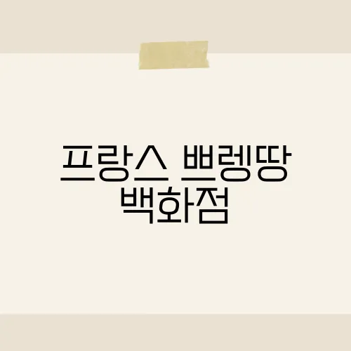 프랑스 쁘렝땅 백화점, 세일 비밀?