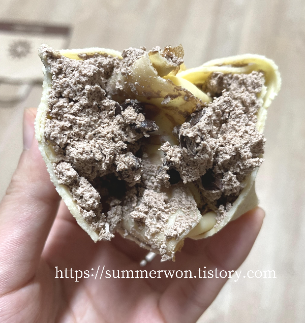 파오크레페 더블 초콜릿 맛 크림 사진