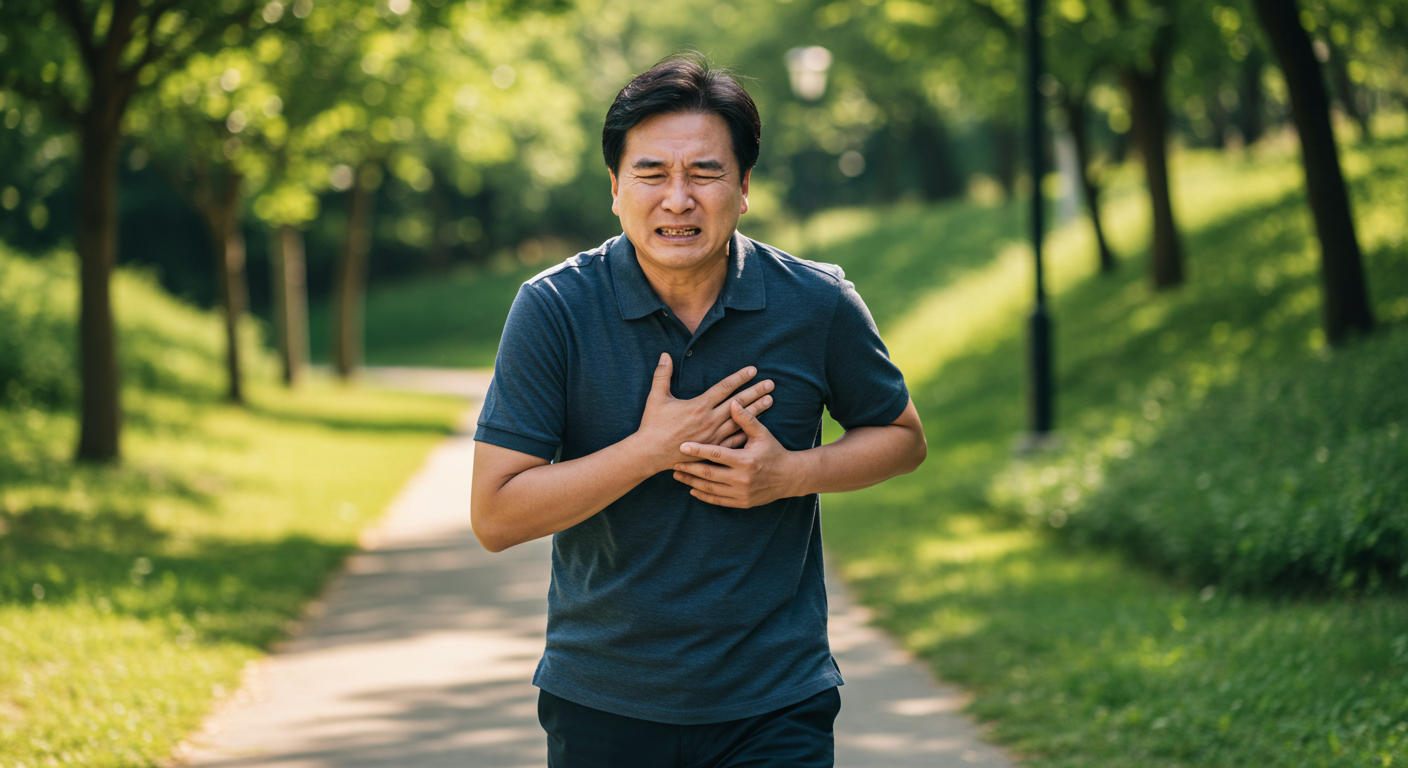 50대 산책중 심근경색 증상 나타남 예시 3