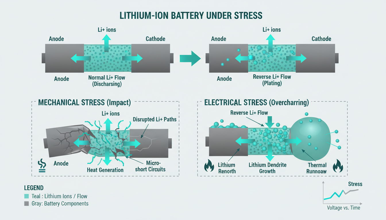 리튬 이온 배터리 내부
