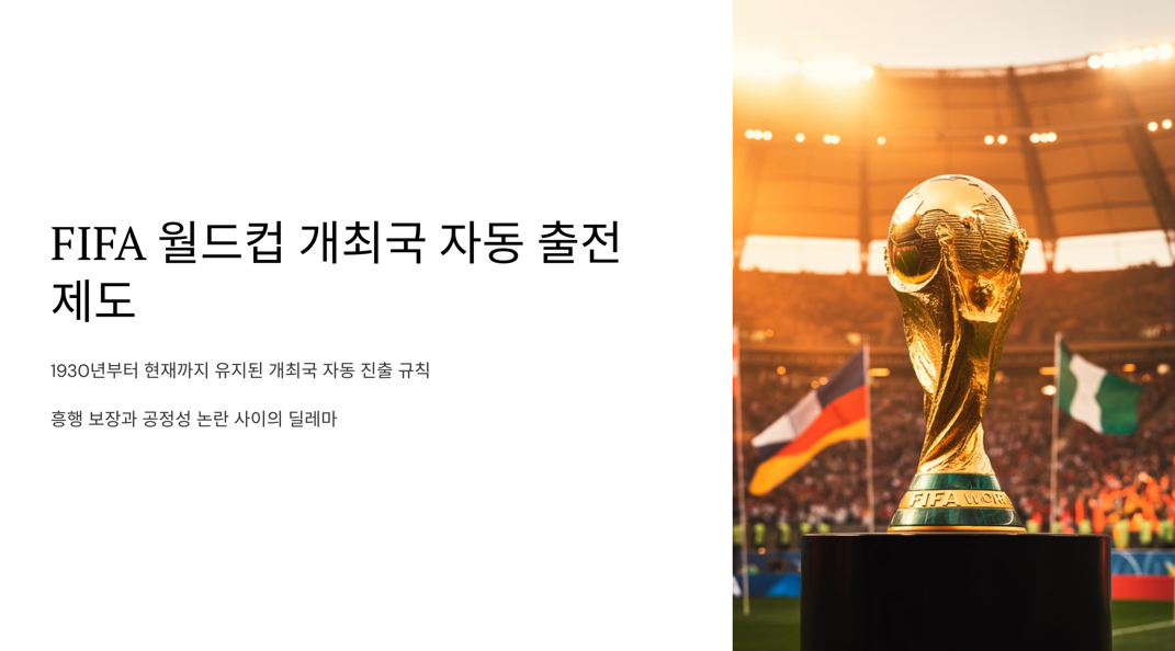월드컵 개최국 자동출전 제도