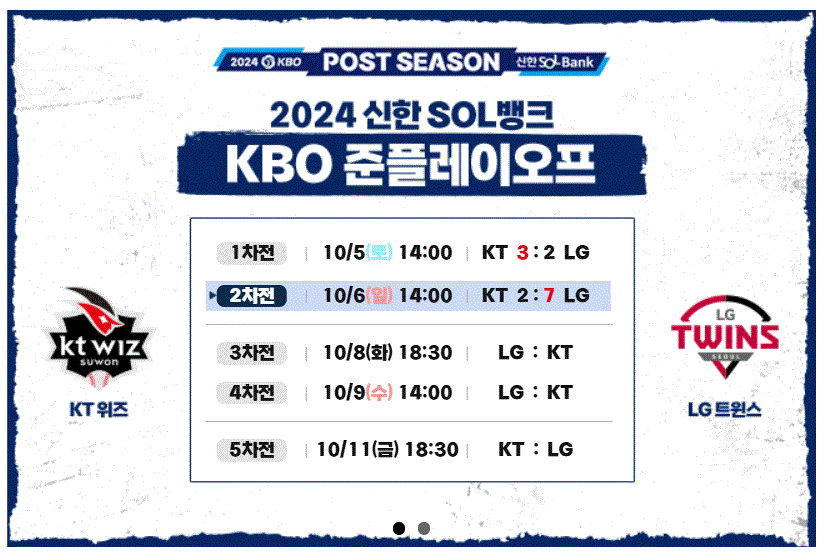2024 KBO 포스트시즌 일정 예매 생중계