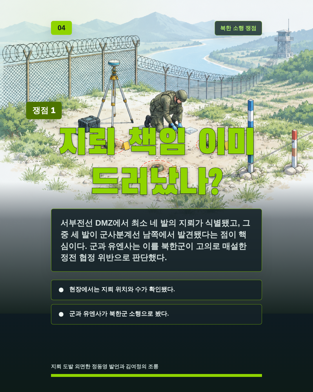 지뢰 책임 이미 드러났나?