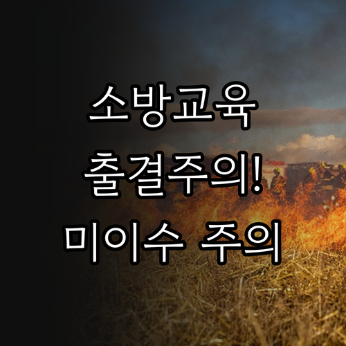 소방안전관리자 온라인 비대면 교육 출..