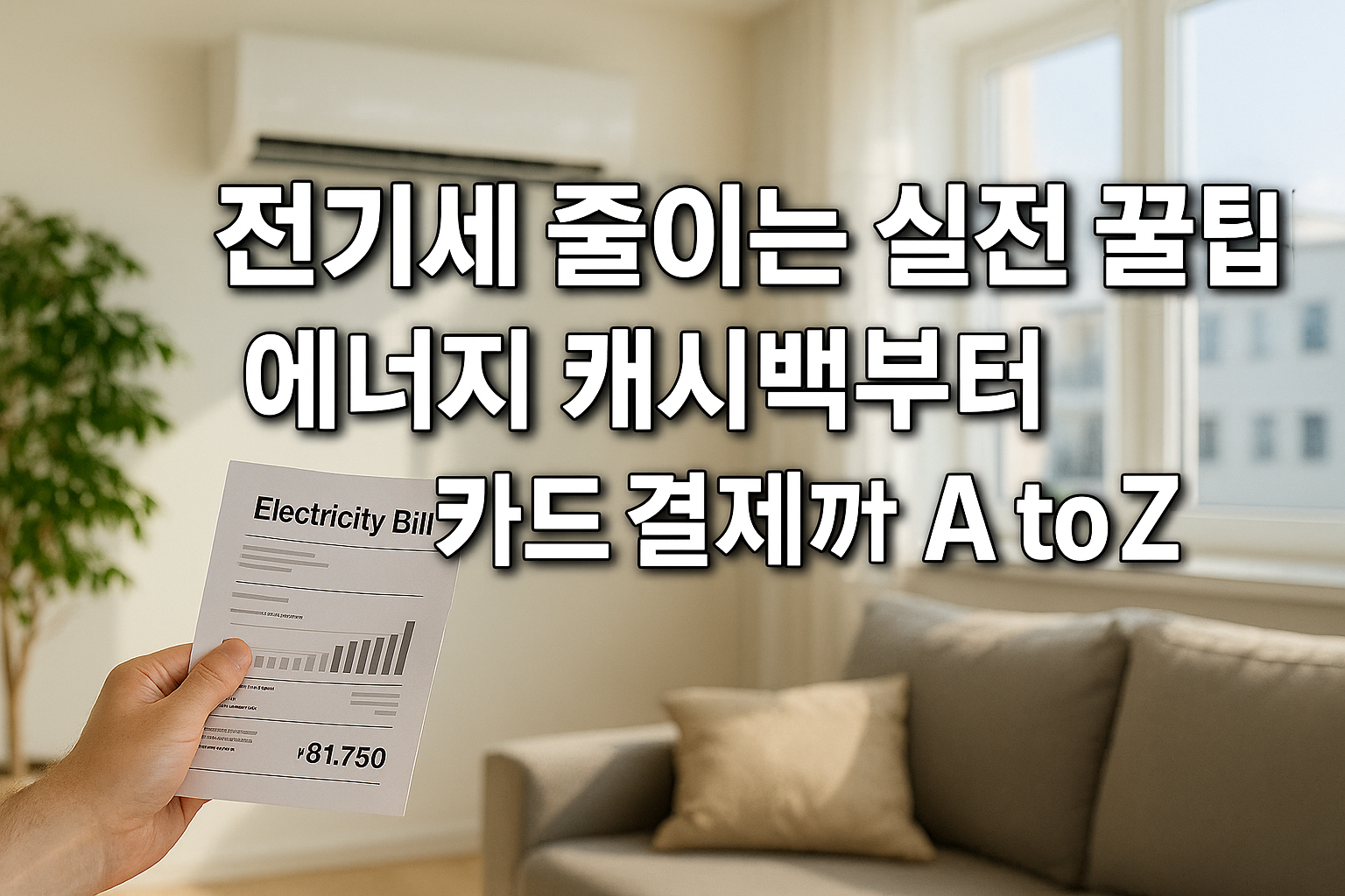 전기세 줄이는 실전 꿀팁! 에너지 캐시백부터 카드 결제까지 A to Z 관련 이미지