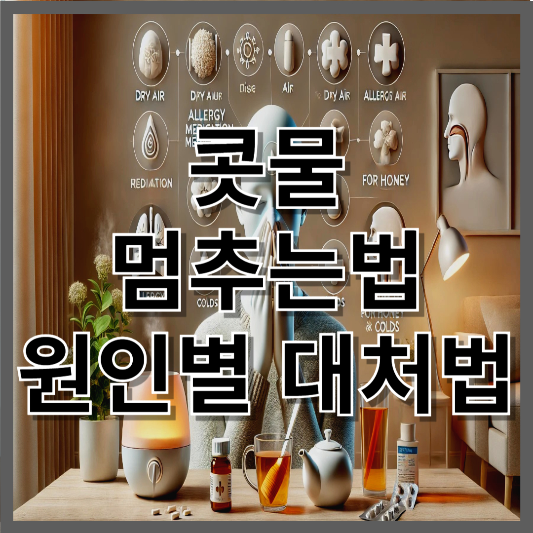 콧물멈추는법 : 원인별 대처법