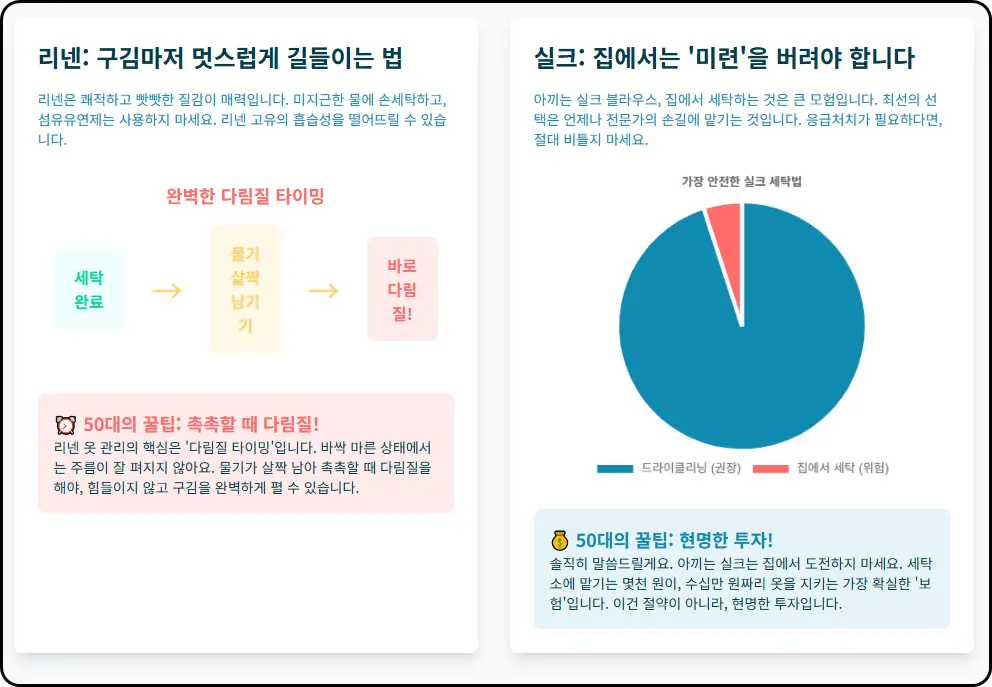 실크 - 집에서는 '미련'을 버려야 합니다