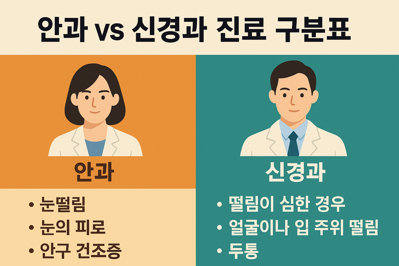 안과 vs 신경과
