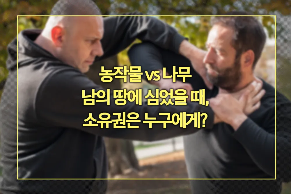 남의 땅에 나무, 농작물 심었을 때, 소유권은 누구