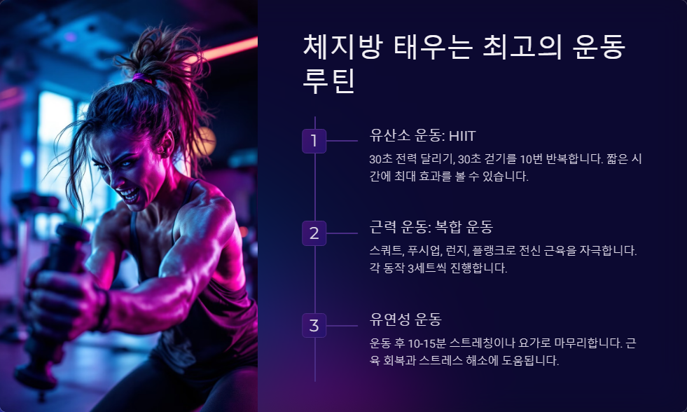 다이어트 운동 추천 체지방 태우는 최고의 루틴