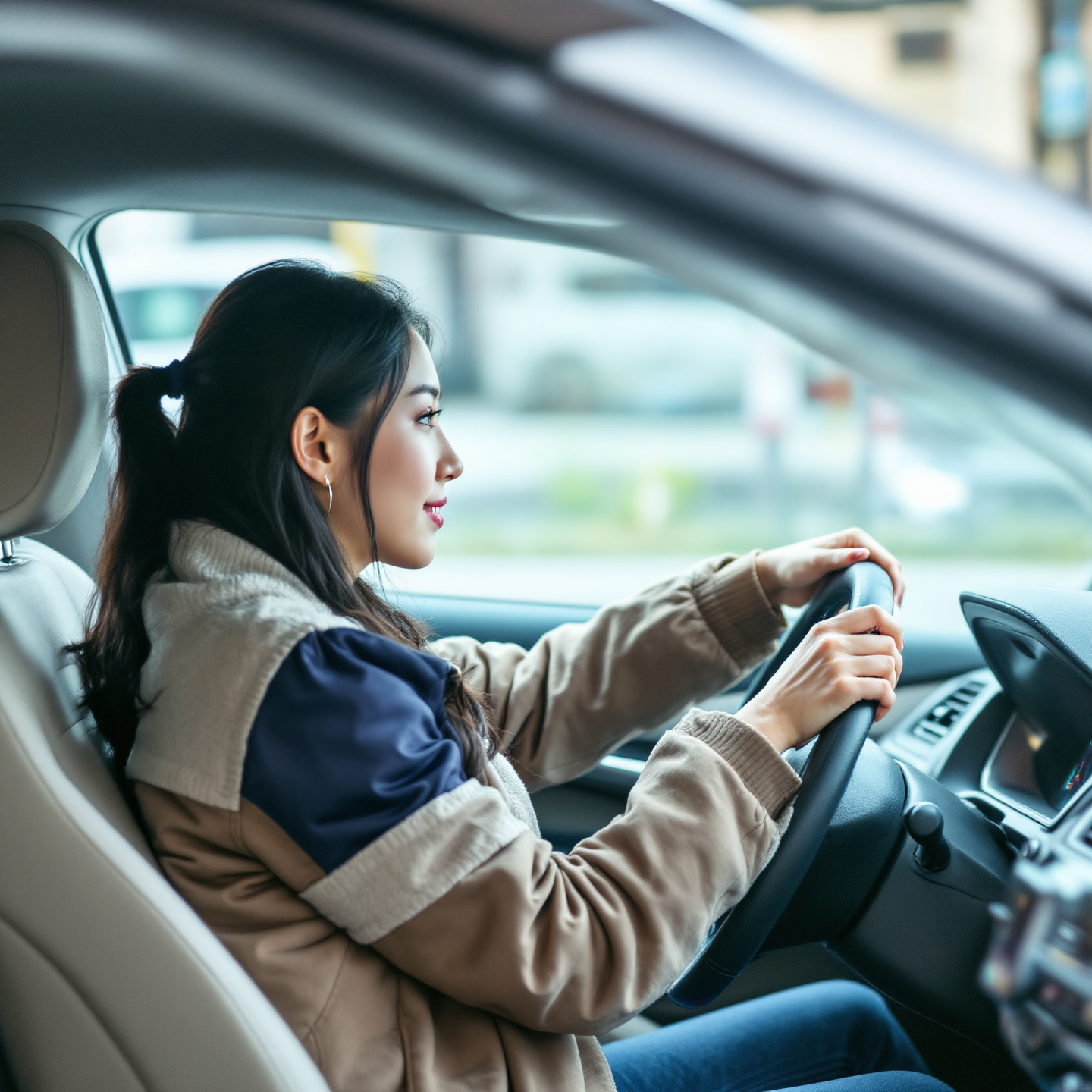 운전하고 있는 여성