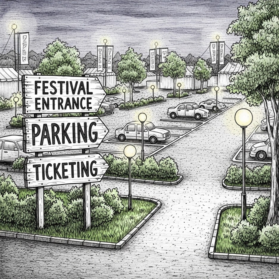 편리한 방문을 위해 정돈된 주차장과 안내 시설