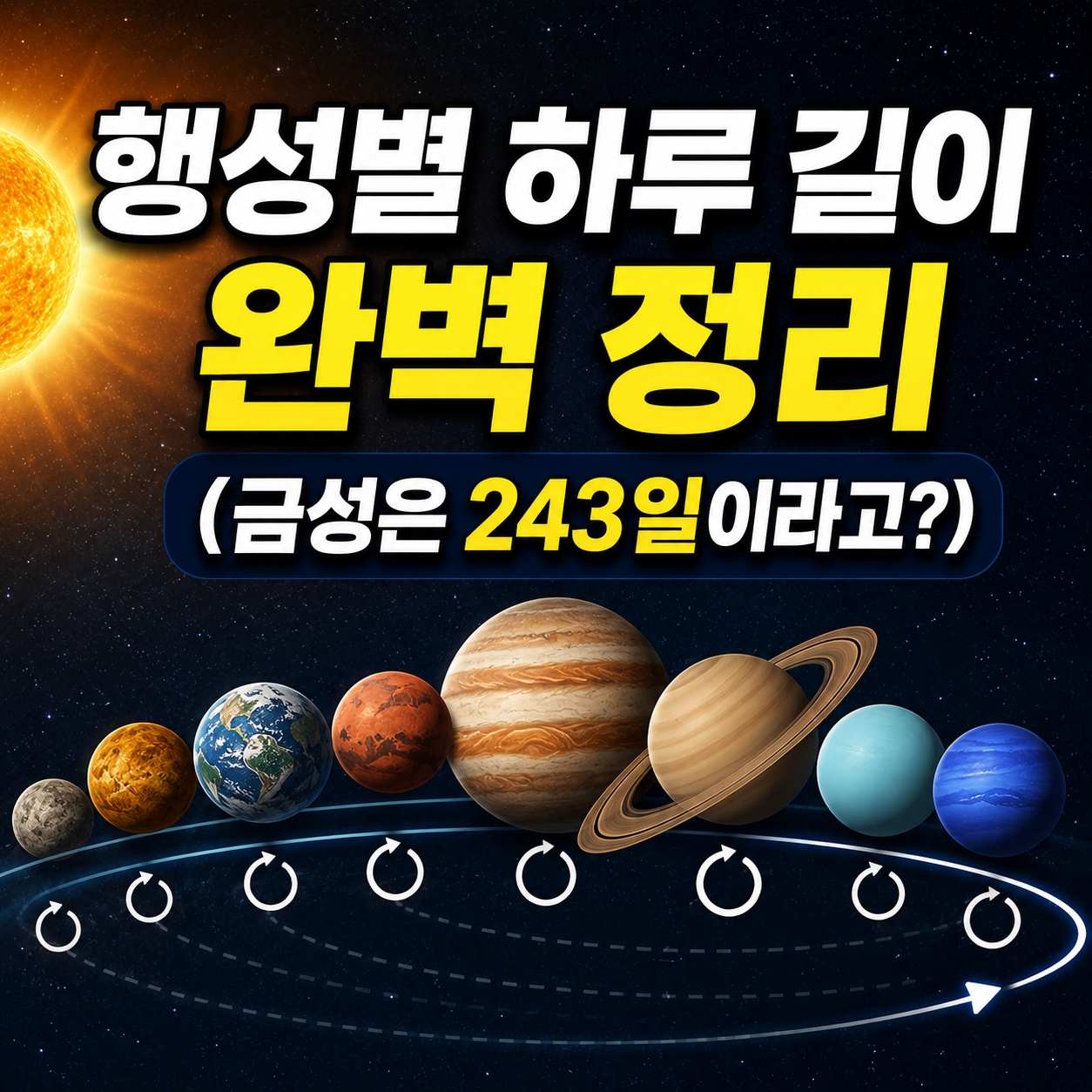 행성별 하루 길이