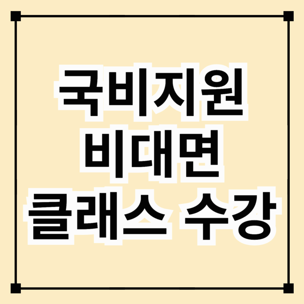 클래스101 국비지원 비대면 클래스 수강