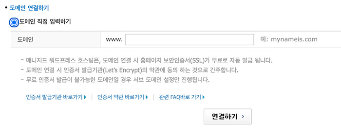 카페24-도메인입력