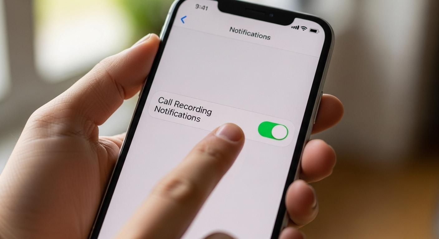 아이폰 통화녹음 고지 끄는법