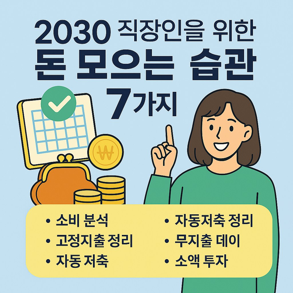 2030 직장인을 위한 돈 모으는 습관 7가지