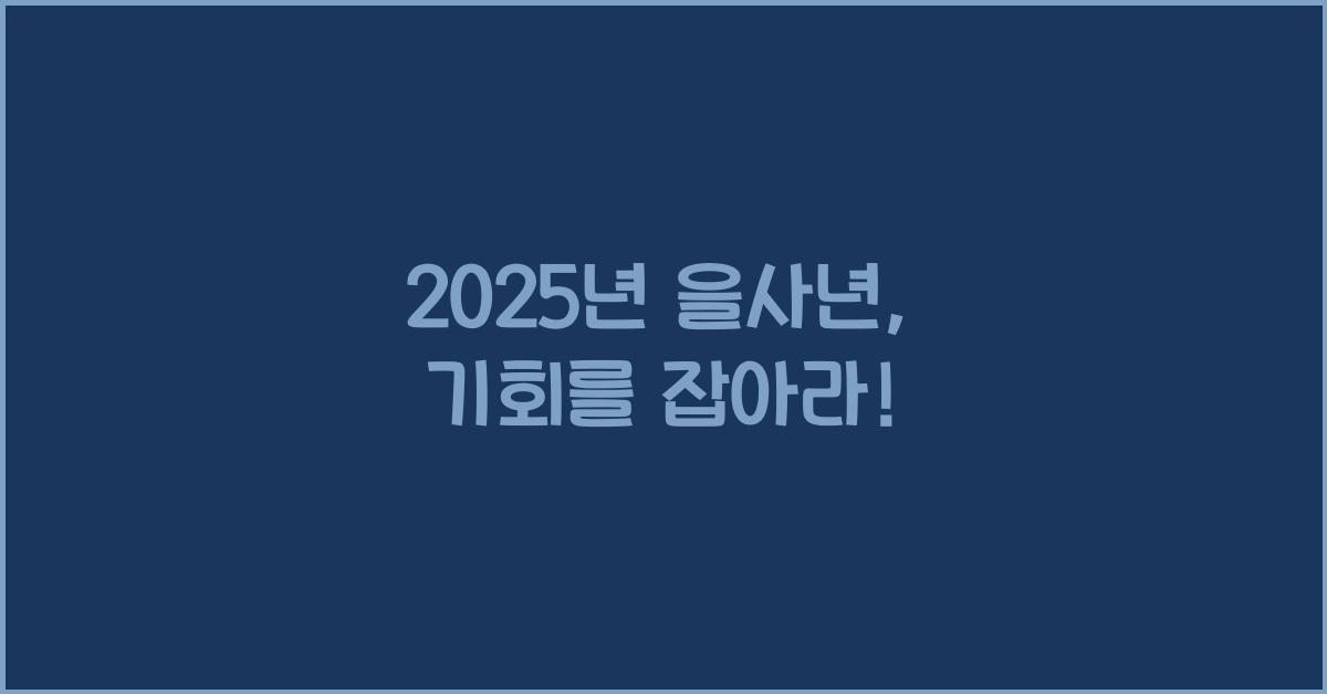 2025년 을사년