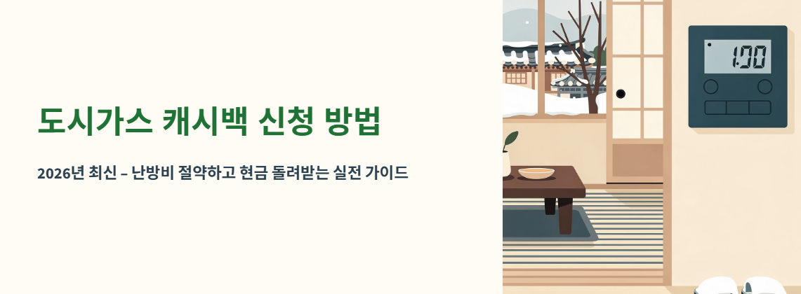 "도시가스 캐시백 신청방법" 문구 이미지