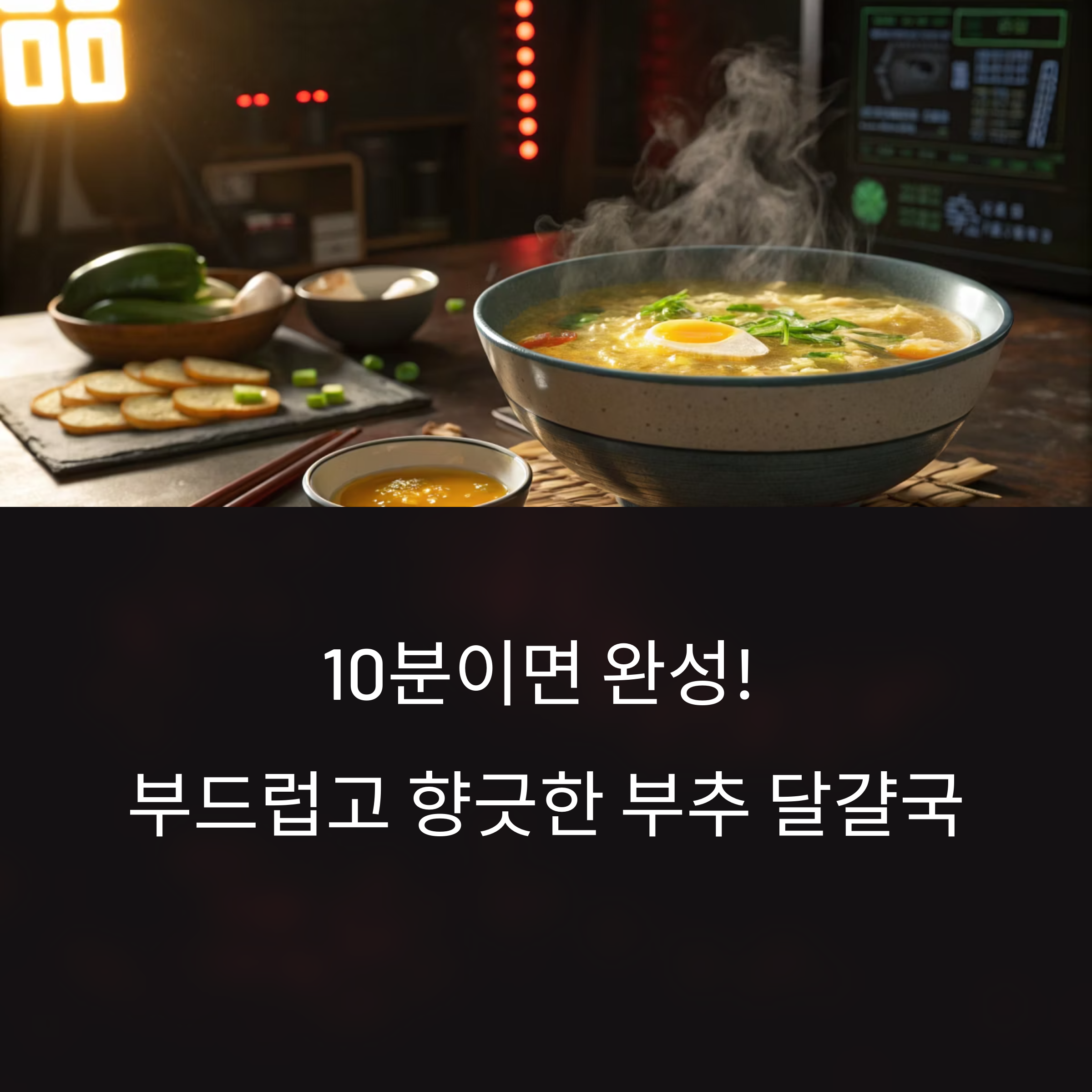 아침 식사로 딱 좋은 부추 달걀국 레시피