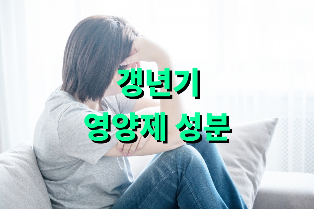 갱년기 영양제 성분 섭취법 갱년기증상