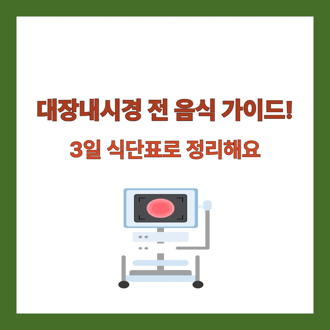 대장내시경-전-음식