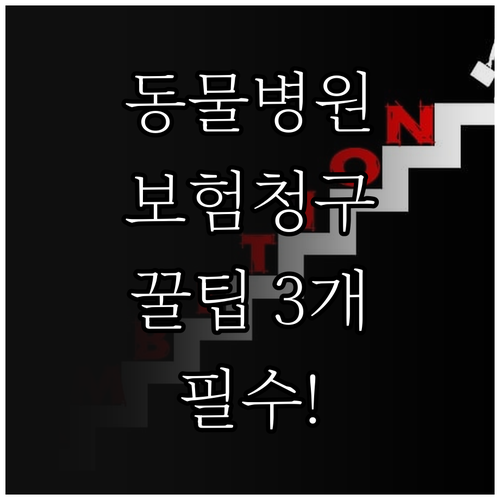 동물병원 진료 후 보험 청구하는 법..