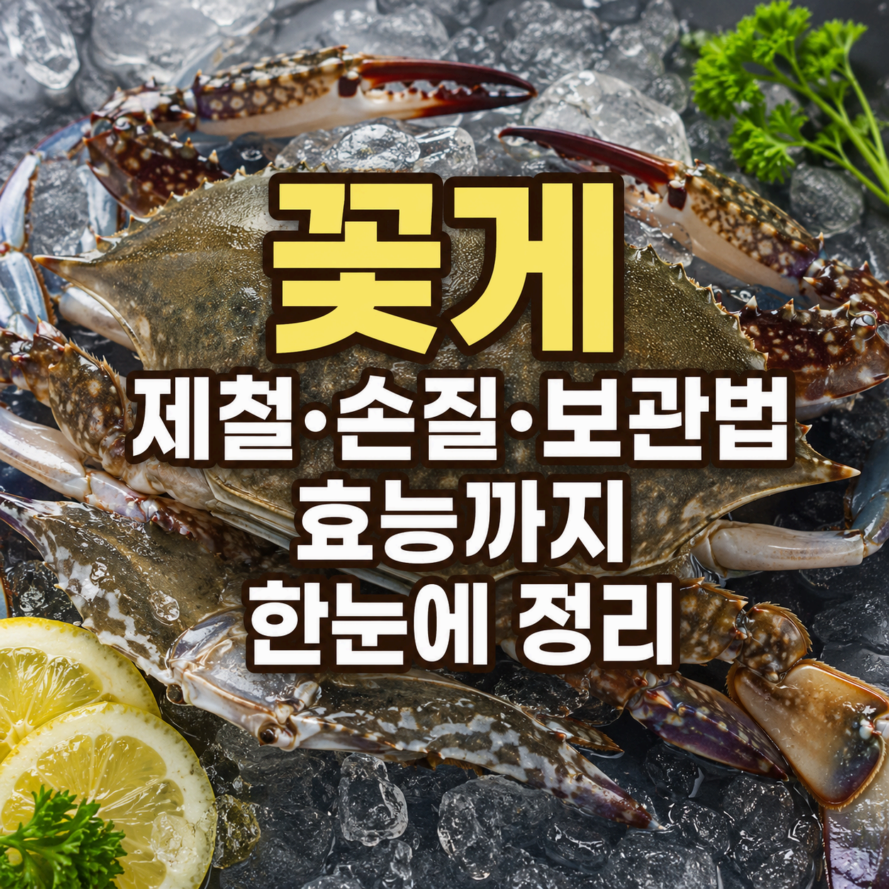 꽃게 제철 효능 손질법 보관법