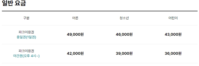 서울랜드 놀이공원 정보