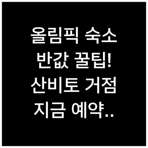 밀라노 코르티나 올림픽 숙박 비용 아..