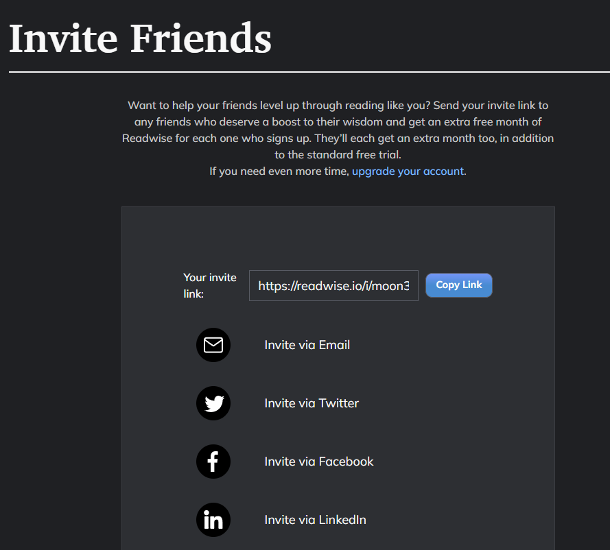 독서의 완성 리드와이즈 Readwise 친구 초대로 무료 혜택 받는 방법 독서노트 메모 하이라이트 밑줄긋기 동기화 도구