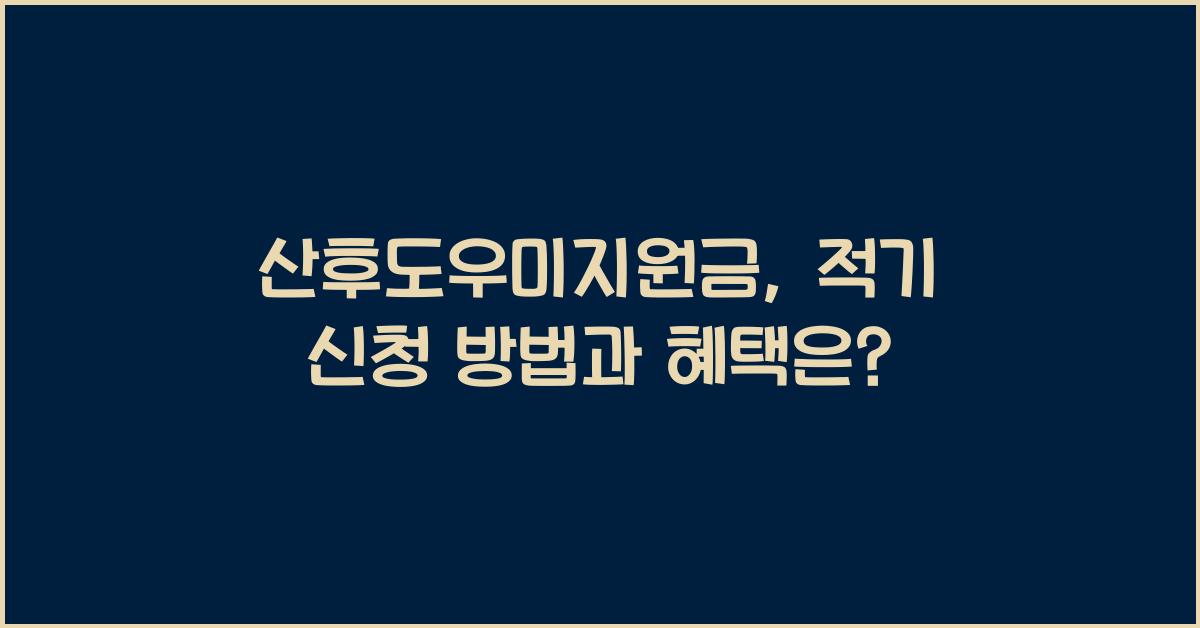 산후도우미지원금