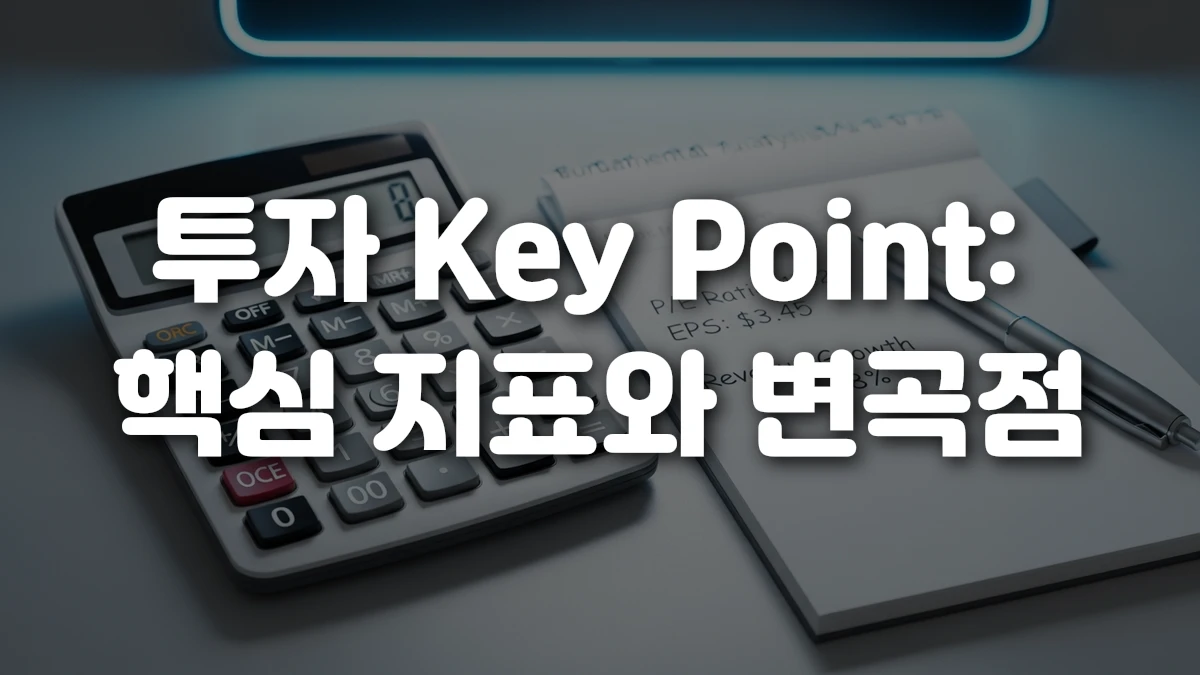 투자 Key Point 핵심 지표와 변곡점