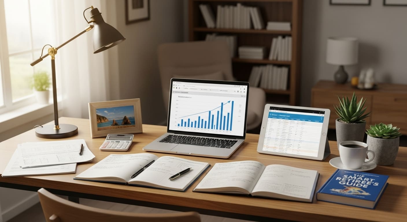 중장년 부부가 보험 서류를 검토하는 모습