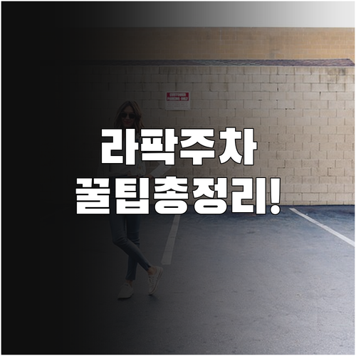 라팍 주차장 이용 시간 요금 및 대중..