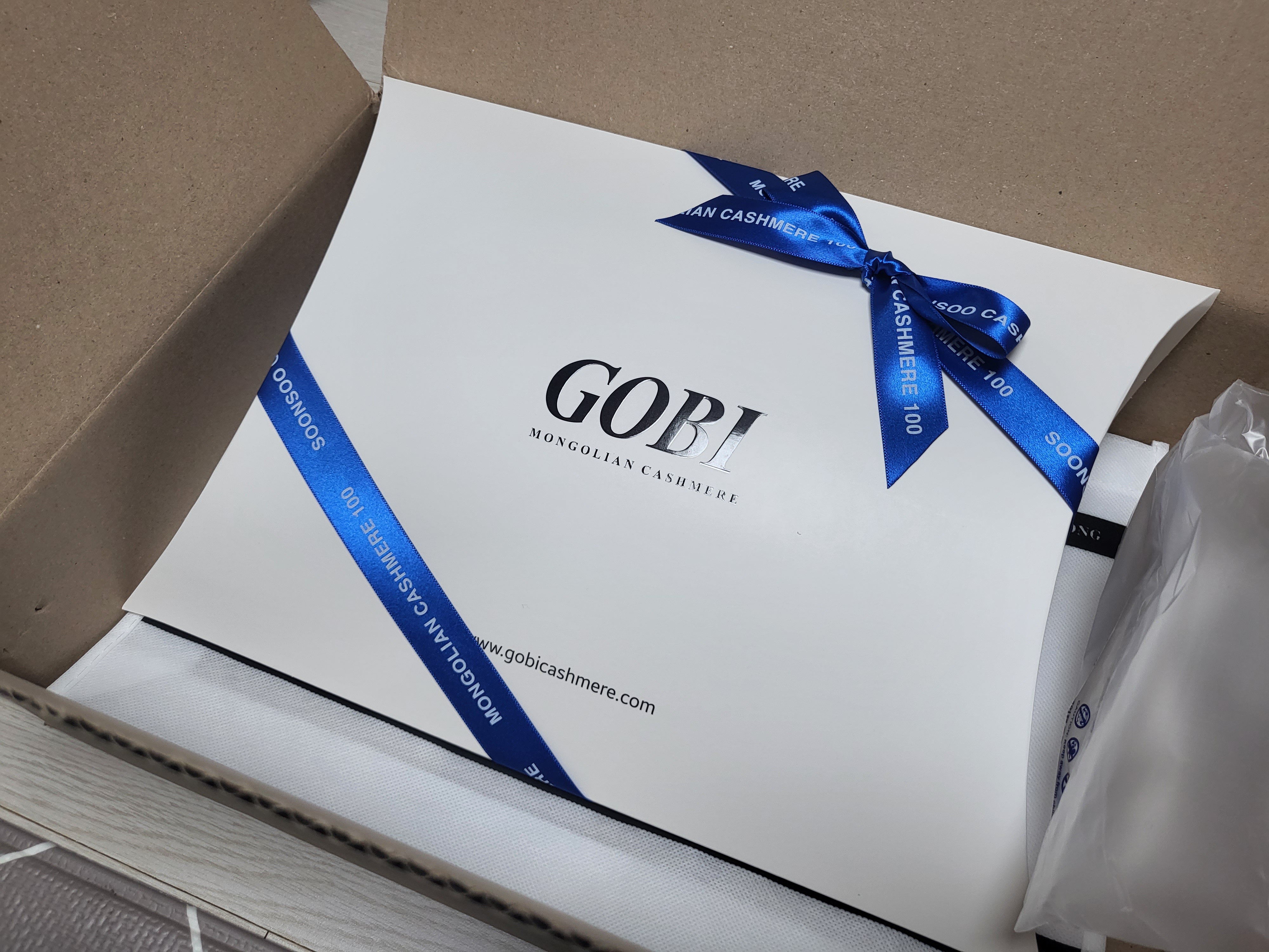 고비 GOBI 캐시미어 머플러 오트밀 색상