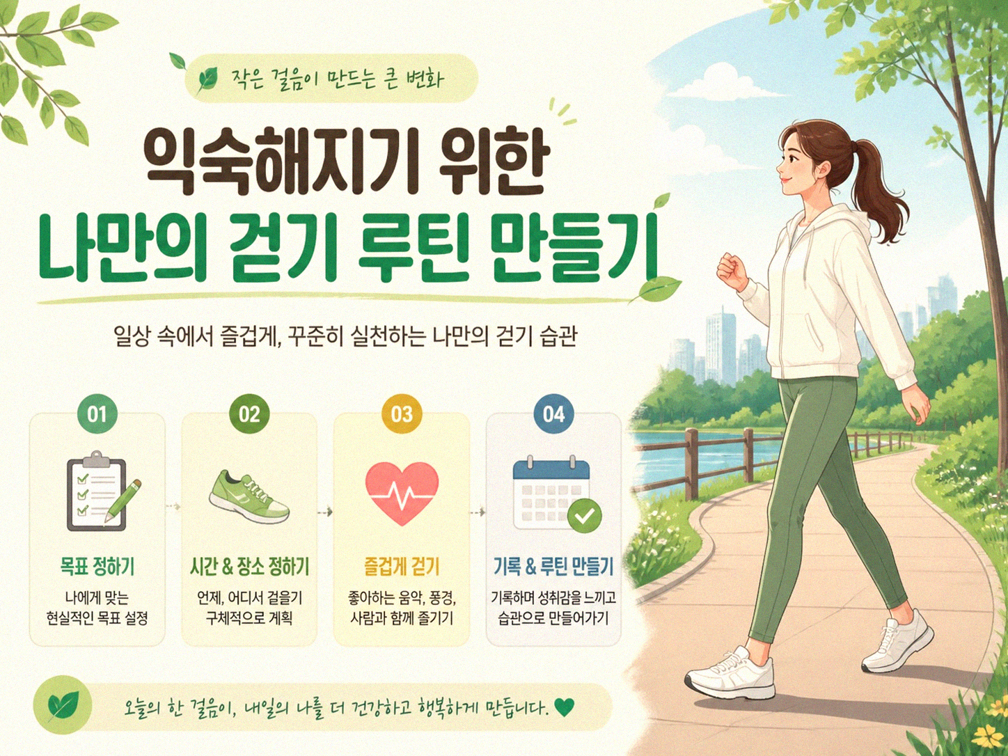 출퇴근길 걷기, 익숙해지기 위한 내 나름의 방법들