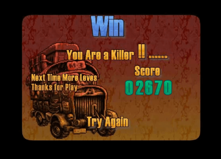 메탈슬러그-브루탈-플래시게임-종료-화면