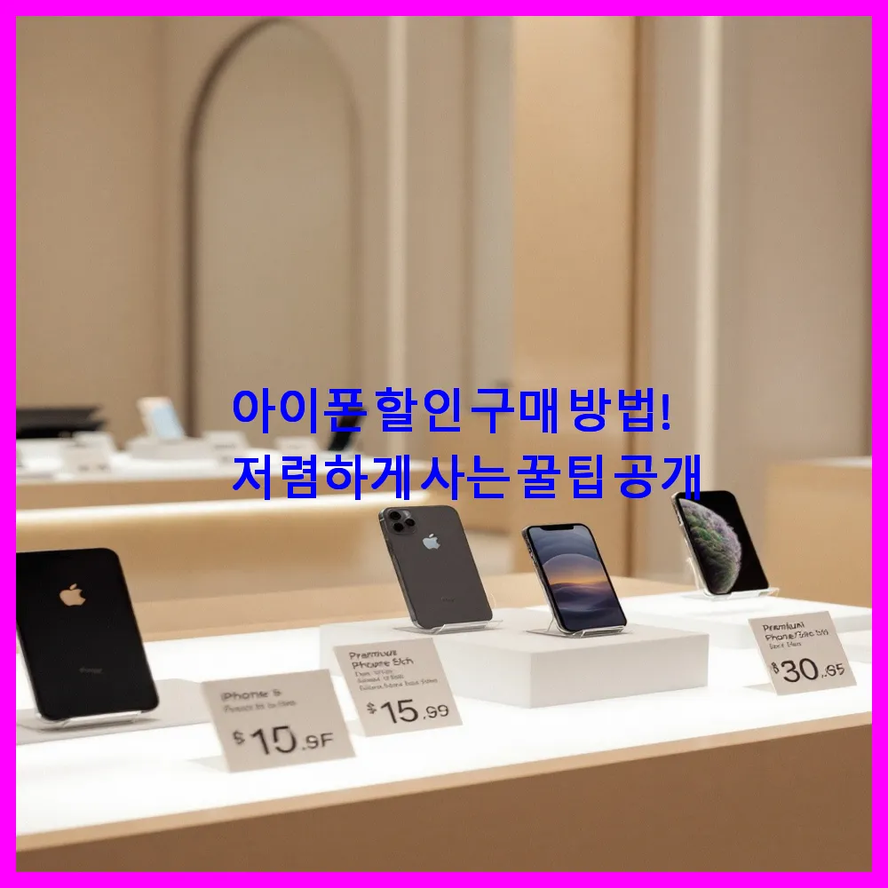 아이폰 할인 구매 방법!