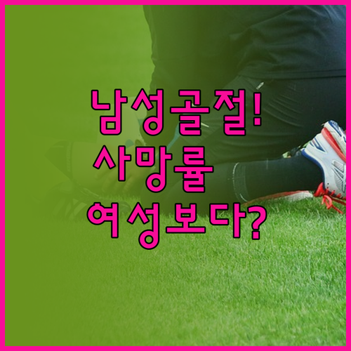 남성 골다공증, 고관절 골절 후 사망..