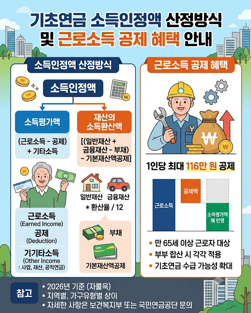 기초연금_소득인정액_근로소득공제_산정기준