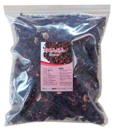 해남농수산 히비스커스 차 꽃차 꽃잎 500g&#44; 1개