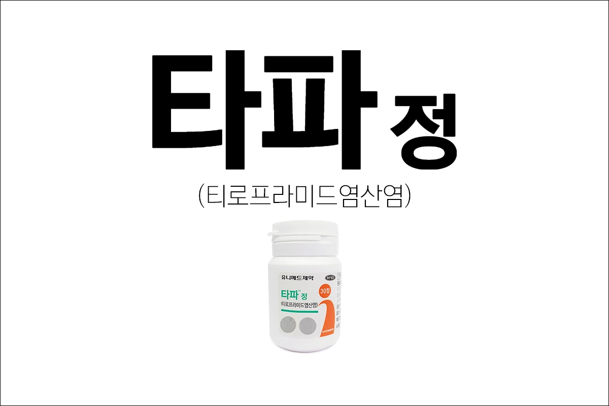 타파정 티로프라미드염산염 진경제 경련성 통증 담석증 담낭염 위장관 운동 이상 요로 결석