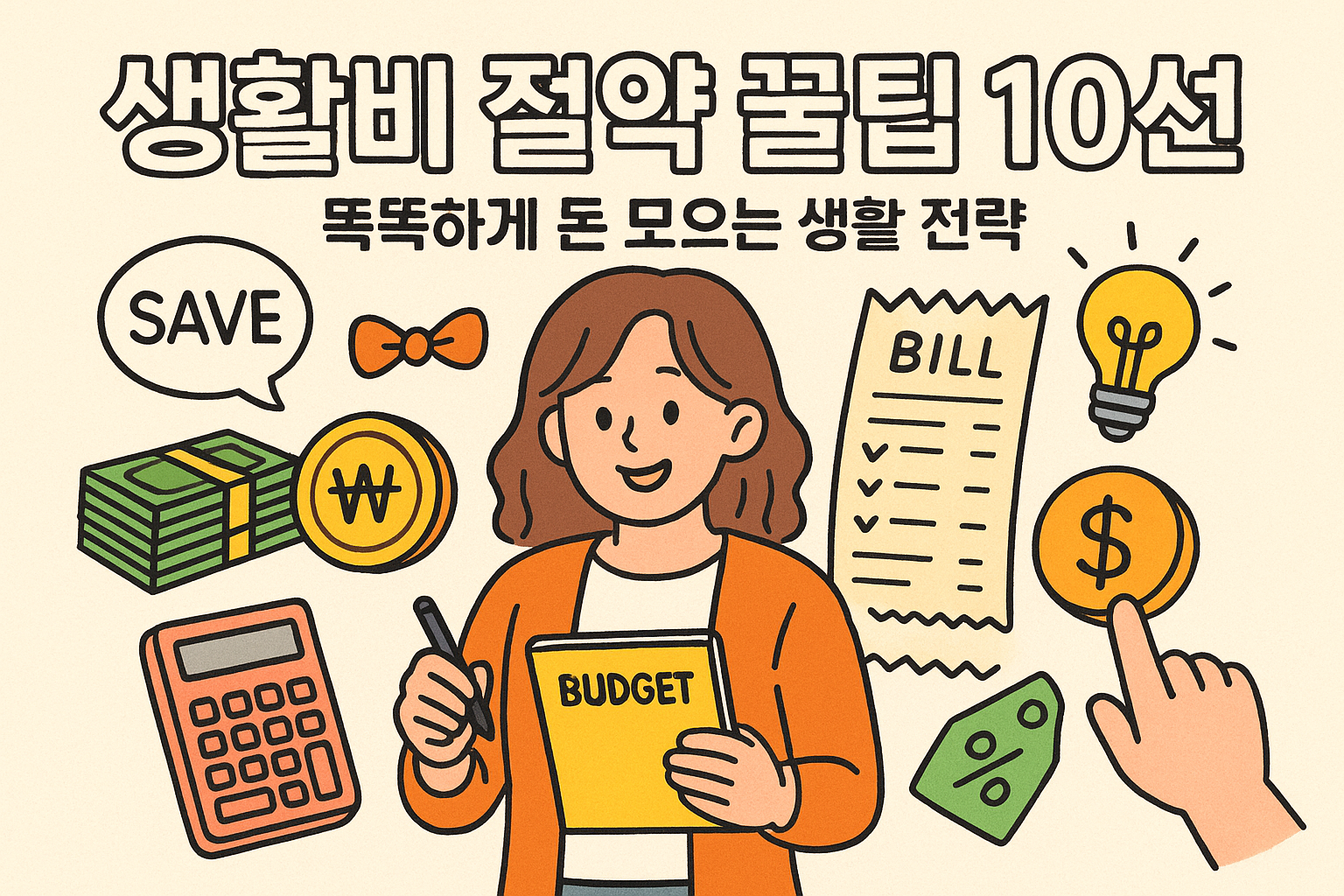 생활비 절약 꿀팁 10선: 똑똑하게 돈 모으는 생활 전략